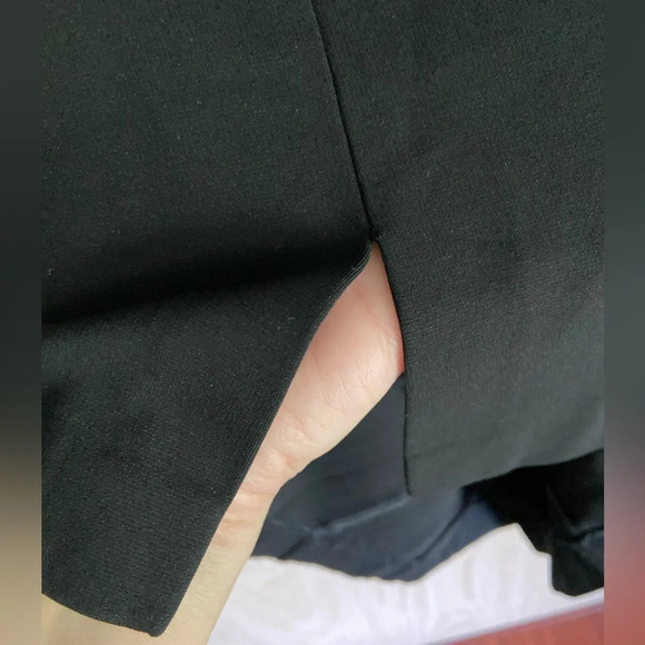 Derek Lam V Neck Black Silhouette Seam Dress US Sz 10 Italy - Picture 10 of 12